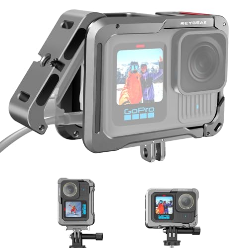 Cage en aluminium REYGEAK pour GoPro 13, châssis métallique haute précision et ultra léger