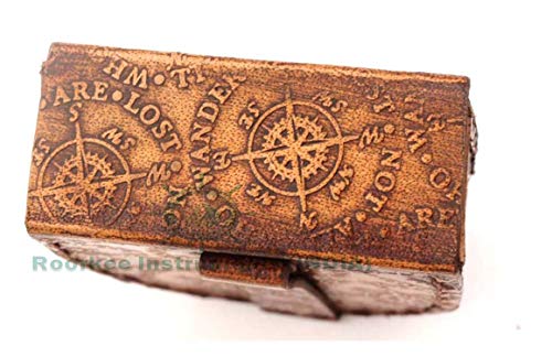 RII Pocket Brass Compass, Nautical Navy Compass for Camping, Travelling, Hiking, Boating, Gifting Compass for Wedding, Birthday, Anniversary, Valentine’s Day for Loved Ones with Imprinted Leather Case - Image 6