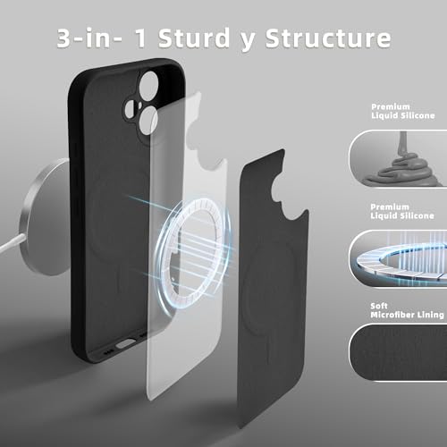 Coque iPhone 16 antichoc silicone magnétique fini les rayures sur objectif