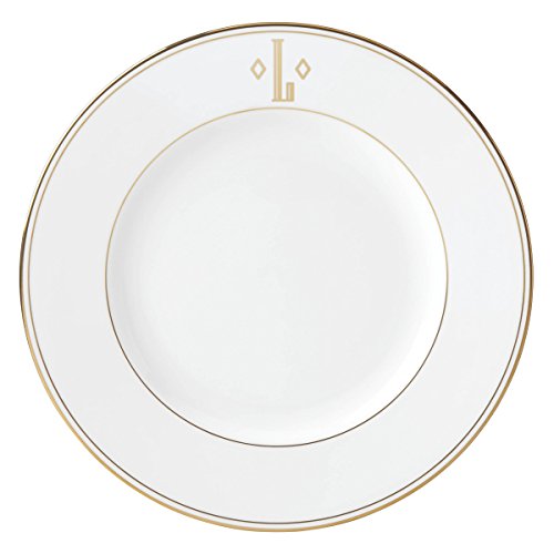 Lenox Federal Gold Block Monogram Dinnerware Dinner Plate, L