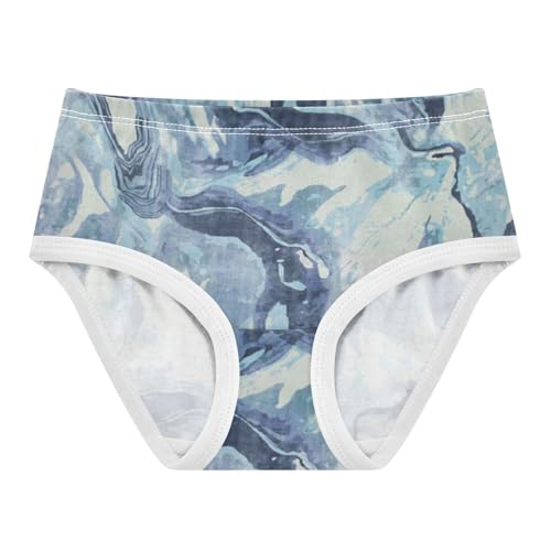 Girls' Underpants Kids Cotton Underwear Panties Briefs For Girl Age 2-8 Years Marbling Pattern Vintage Color