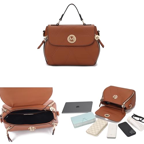MKF Collection Satchel Bag for Women’s, Vegan leather Crossbody Handbag Top-Handle Purse4