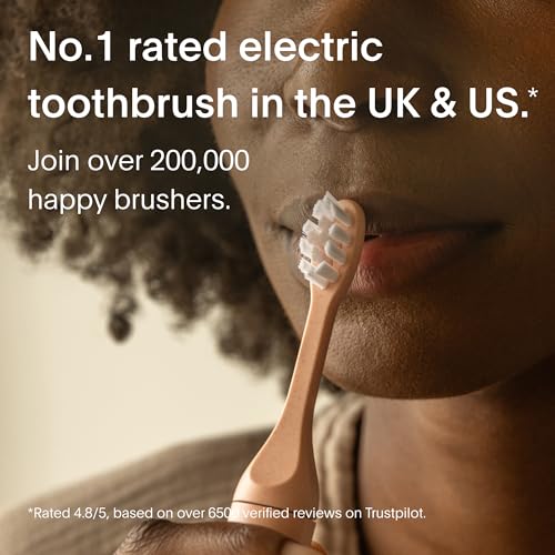 SURI Sonic Elektrische Zahnbürste, 40+ Tage Akku, Großbritanniens Nr. 1, nachhaltige elektrische Zahnbürste für Erwachsene, Reisezahnbürste, Schallzahnbürsten, Rosa – Bild 6