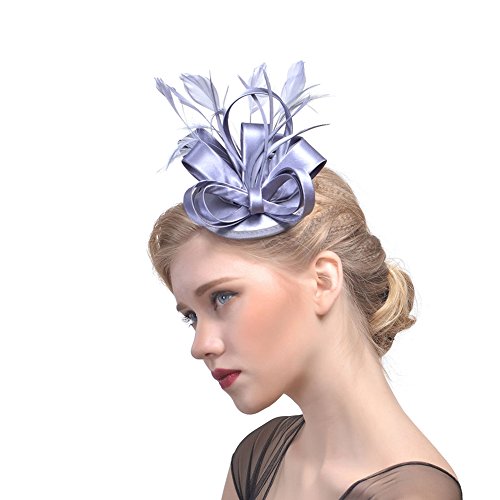 Feather Fascinator Stirnband Blume Haarclip für Cocktail Party Royal Ascot Hochzeit Cover