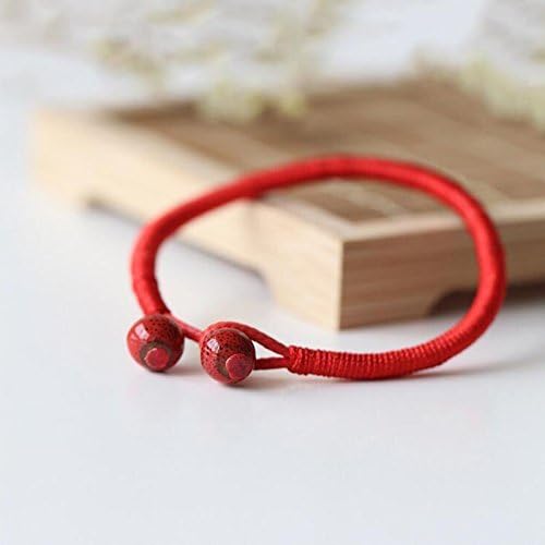 Paweenaso Ransopakul New Handmade Jewelry Lucky Bracelets Bead Red String Ceramic Bracelets Women