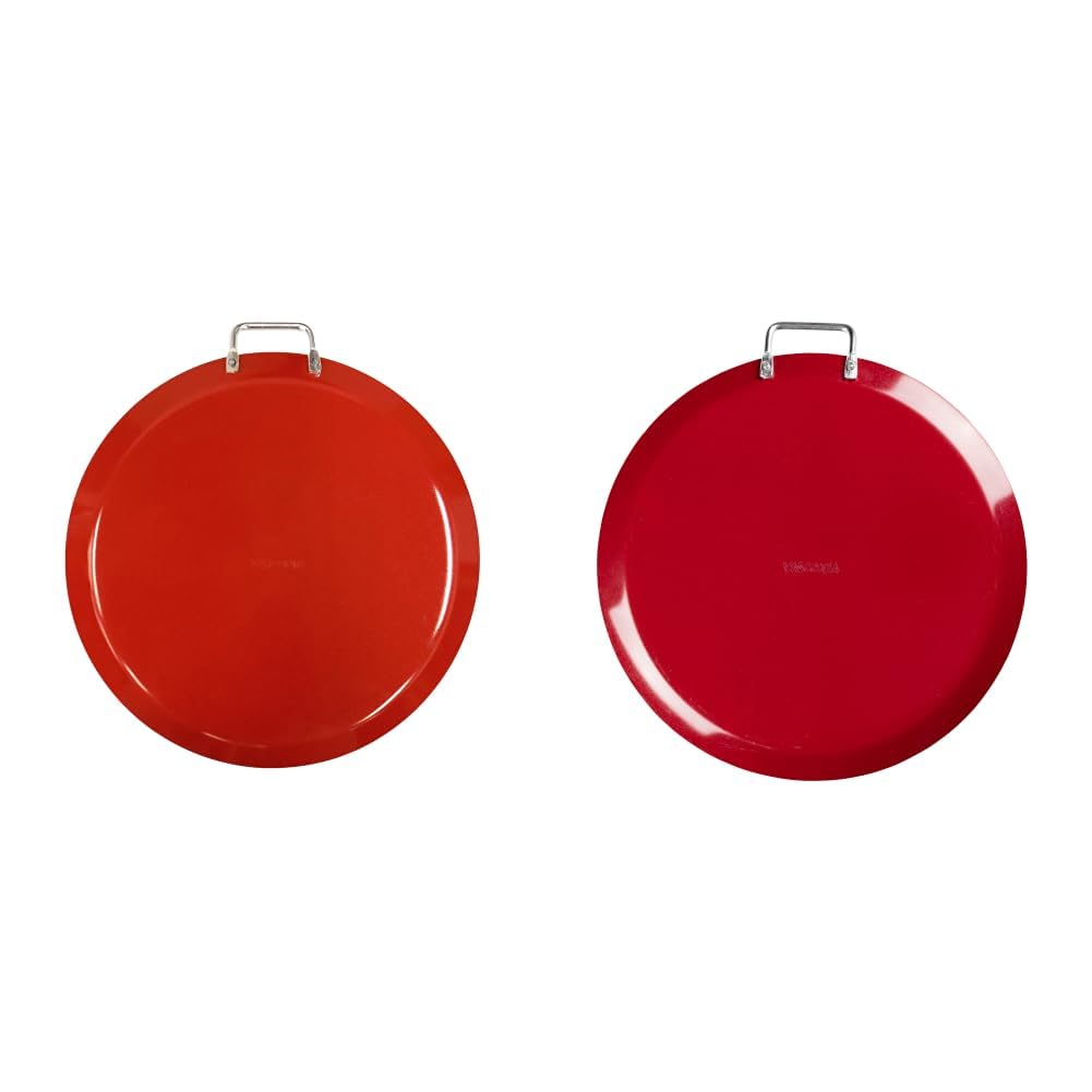 Vasconia Comal Antiadherente de Aluminio 26 cm + 30 cm Color Rojo