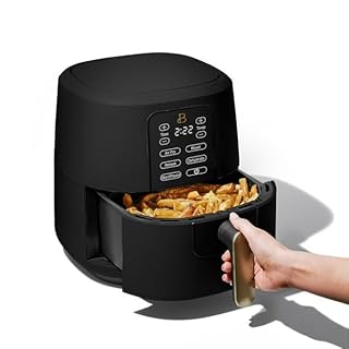 6 Qt Air Fryer With Turbocrisp Technology And Touch-Activated Display, Black By Drew Barrymore, Adjustable Temperature Ranges