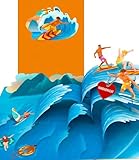 Liebessa Surf Karte - Premium POP UP 3D-Geschenkkarte - Surfer Reise Gutschein Surfgutschein