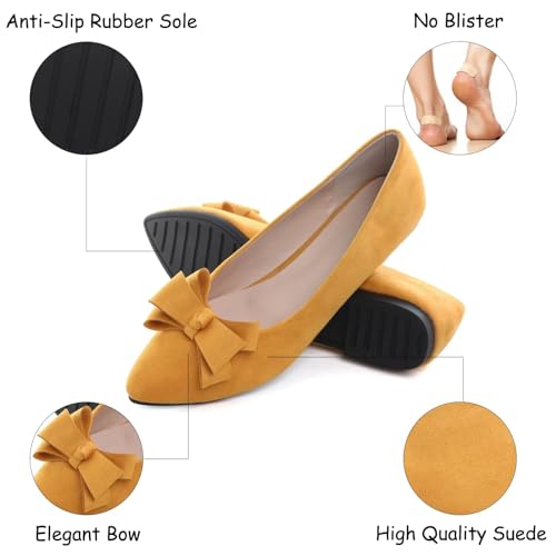Image of SAILING LU Women's Bow-Knot Pointed Toe Ballet Flats