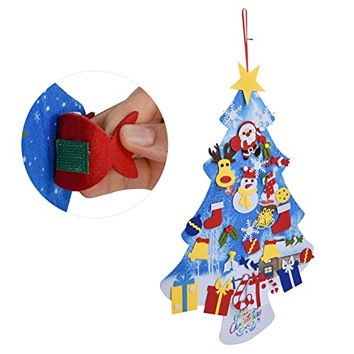 Árbol de Navidad de fieltro desmontable KAIXINM con 31 adornos infantiles 3