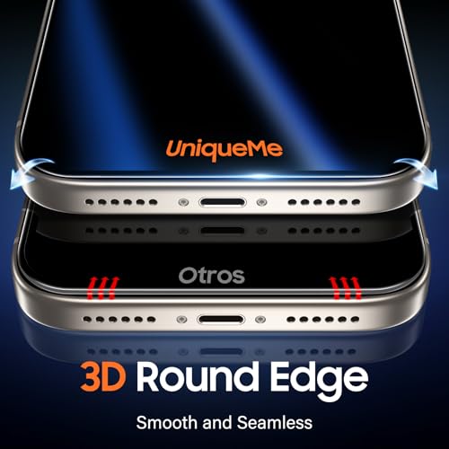 Image of UniqueMe 2 Pack for iPhone 16 Pro Max Privacy Screen Protector - 6.9 inch [20 Anti-Spy] [Bubble-Free] [Military Grade Shatterproof & 9H+ Hardness] Privacy Screen 16 Pro Max Tempered Glass Full Coverage,Easy to install
