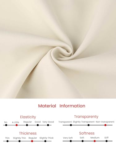 Hobemty Women\'s Skirt Suit Set 2 Piece Outfit Business Work Blazers and Pencil Skirts with Brooch Pin Large Beige - Thumbnail 5