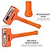NEIKO 02888A Dead Blow Hammer Set, 3pc Neon Orange Deadblow Mallet, 1lb, 2lb, 3lb Hammers, Spark and Rebound Resistant, Unibody Molded, Checkered Grip