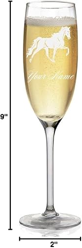 Miniatura 2 de Copa de champán, caballo, grabado personalizado incluido