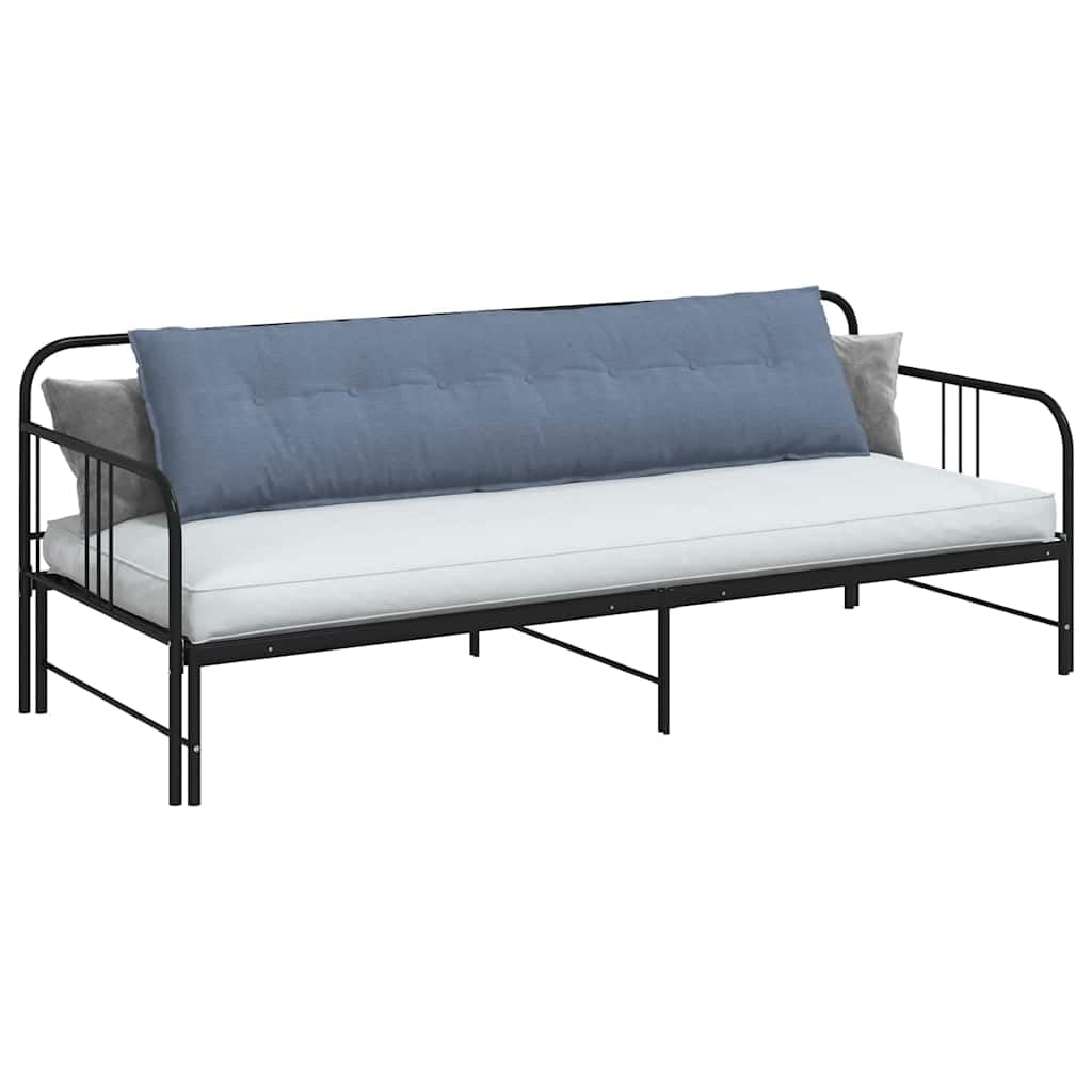 Rückenkissen Blau 200 x 50 cm Cordstoff - Komfortables Sofakissen mit abnehmbarem Bezug für Bett und Couch - Modernes Dekokissen für Wohnzimmer und Schlafzimmer