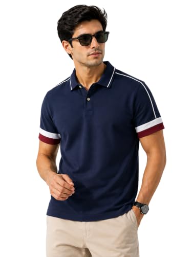 Image of LEOTUDE Men's Matty Regular Fit Half Sleeve Polo T-Shirt Combo (Pack of 3)
