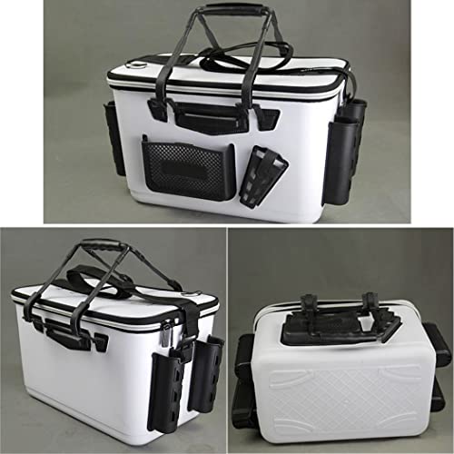 GaUmiME タックルボックス ロッドホルダー付き バッカン 釣りバッカン タックルバック 釣りバケツ 大容量 EVA素材 多機能 収納コンテナ プライヤーホルダー付き (45x27x27cm) 3枚目