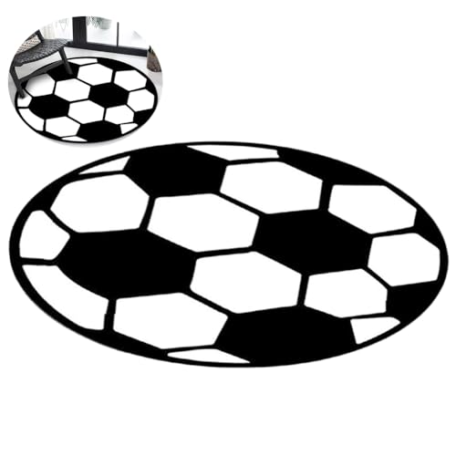 NTEVXZ tapis de football rond pour enfants, cercle de jeu, chambre d'enfant, salon, chambre à...