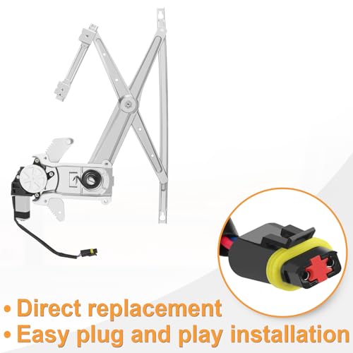 Image of Front Driver Side Power Window Regulator with Motor Replacement for 94-02 Dodge Ram 1500 2500 3500 Pickup 1994 1995 1996 1997 1998 1999 2000 2001 2002, Left, 741-753