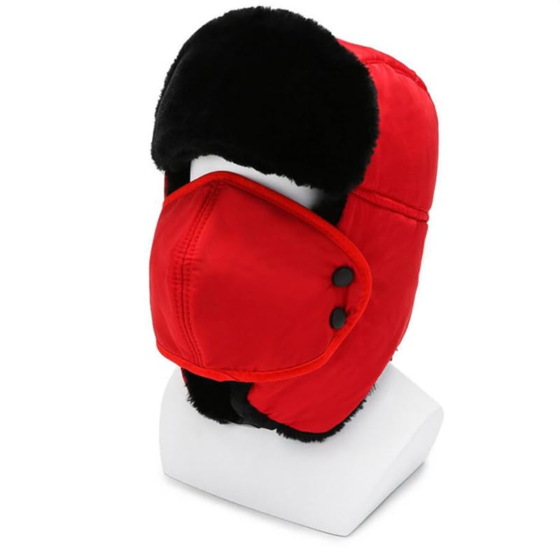 Gorro de Invierno Térmico Sombreros de bombardero de invierno Espesar Sombreros rusos cálidos Hombres Mujeres Invierno Cálido Gorro de esquí de nieve Sombrero de Aviador para Esquiar Deportivas al Air