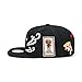 Mitchell & Ness Chicago Bulls Snapback Hat Adjustable Cap - Black/Red/White/Side Patches