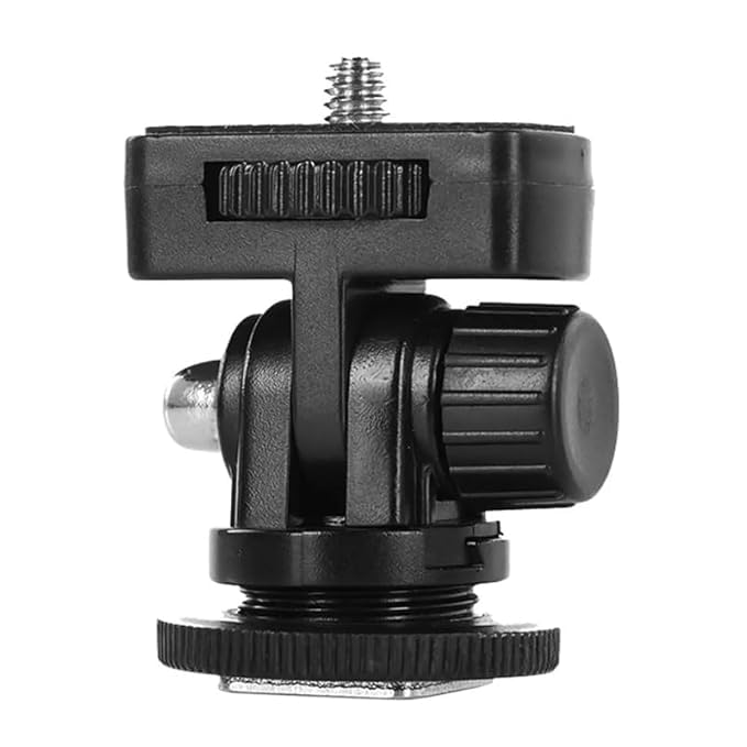 UA, Adjustable Angle Pole Swivel Hot Shoe Mount 1/4" Screw Hot Shoe Mount Adapter for Mounting Video Camcorder Monitors (Pack of 2)-image-34