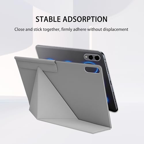 Image of Magnetic Case for Samsung Galaxy Tab S11 Ultra 14.6 Inch 2025 - Model SM-X930 /SM-X936 Tablet with S-Pen Holder, Auto Wake /Sleep Smart Tablet Cover, Grey