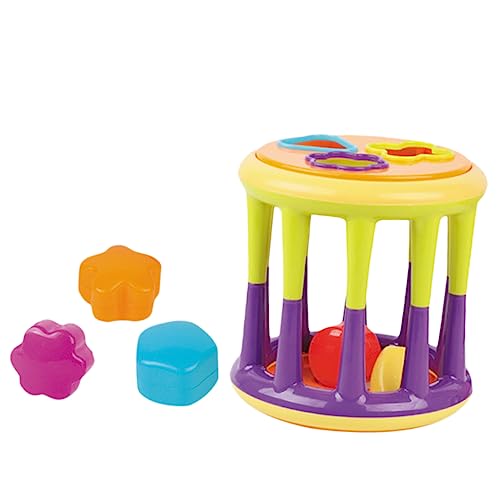 TOBBOMEY 1 セット ガラガラのおもちゃ ベビーラトル 赤ちゃんの積み木 グラフィック組み立ておもちゃ ビルドブロックのおもちゃ 幾何学的な塔のおもちゃ プラスチック プラスチック