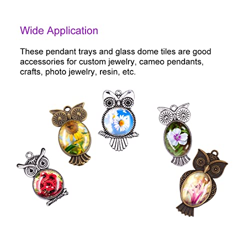 PandaHall 72pz Cabochon Portachiavi Fai da Te