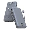 Portable Charger Power Bank 20000mAh,VRURC 22.5W Fast Charging Power Bank With Cables, 20K USB C Portable Charger With Wall Plug, Phone Battery With Cords For iPhone, Samsung, Android Phones, etc-Grey