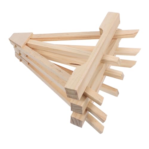 OSOLADY 3pcs Tea Cake Storage Rack Antique Wood Display Stand for Tea Leaves Porcelain Plates Multi Functional Retail Shelf Easy Installation for Collectibles and Decor