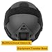 iMeshbean PJ Type Tactical Multifunctional Fast Helmet with Visor Goggles Version Black (Black)