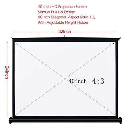 Pantalla de proyección manual de 40 pulgadas 4:3 miniatura 2