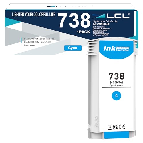 Cartouche compatible HP 738 cyan LCL 130ml pour éviter les pannes d'encre sur DesignJet