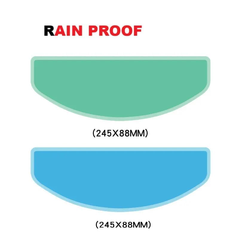 Image of QAWACHH Anti Rain Film for Helmets (Helmet visors) (Paste Outside Area of Helmet) | Transparent & Waterproof Protection Film | Clear Visibility During Rainy Days.