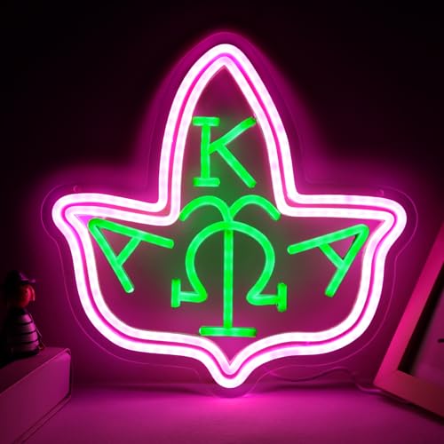 AKA Pink Neon Signs for the Wall, Greek Sorority Paraphernalia,