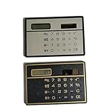 pulunto Calculadora Ultra Thin Mini Tarjeta de Crédito Tamaño Calculadora Alimentada Bolsillo 8 dígitos Solar Portátil
