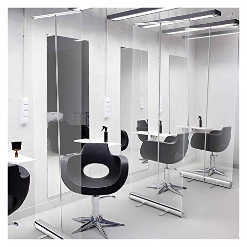 YAOJIA Enrollar Bandera Planta Permanente estornudo Guardia |Claro portátil Rollo de Bandera, Biombo Transparente for oficinas, bibliotecas, gasolineras y Tiendas (Size : 160 * 60cm)