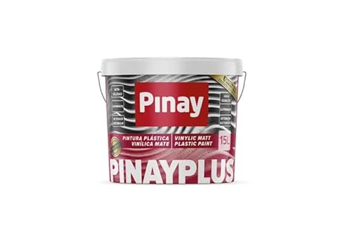 Pinayplus - Pintura Plástica En Base Agua De Acabado Blanco Mate Basada En Copolímeros Vinílicos En Emulsión 750 Ml