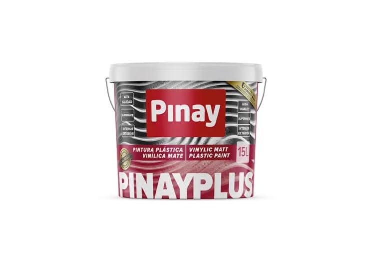 PINAYPLUS - Pintura plástica en base agua de acabado blanco mate basada en copolímeros vinílicos en emulsión (15 L)