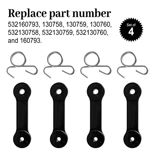 Bagger Latches for Crafts Mower - Rubber Latch Straps for Crafts hu sqvarna Poulan Pro Bagger, 532160793 Latch Hooks for Bagger Chute on Crafts HU Pou LAN Pro Riding Lawn Mower Tractor