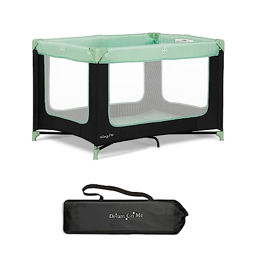 Image of Dream On Me Zodiak Portable Playard in Mint, Lightweight, Packable and Easy Setup Baby Playard, Breathable Mesh Sides and Soft Fabric - Comes with a Removable Padded Mat