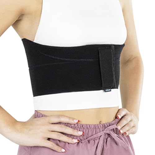 Vive Broken Rib Brace for Women, Men - Rib Cage Support Belt for Fractured, Cracked, Broken or Bruised Ribs - Post Surgery Compression Garment Wrap - Diastasis Recti Belly Band