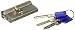 Produktbild WINKHAUS hochwertiger, profesioneller Einbaudoppel-Profil-Zylinder key Tec RPE, 28/38 mm, Messing vernickelt matt mit je 3 Schlüssel, 1 Stück, RPE56BWECR N 28/38