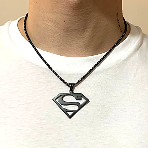 Image of Tapp Collections Stainless Steel Superhero Pendant Necklace