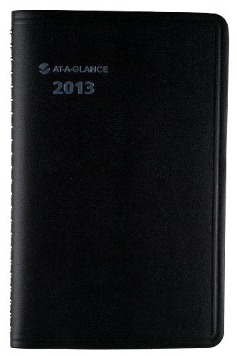 AT-A-GLANCE QuickNotes, Recycled Weekly/Monthly Appointment Book, 5 x 8 Inches, Black, 2013 (76-02-05)