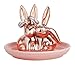 Jojuno Bunny Rabbit Ring Holder Jewelry Dish Pink Ceramic Plate Jewel Display Organizer Trinket Tray