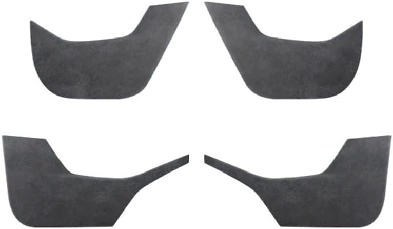 Car Door Kick Pad Compatible for Tesla Model 3/Y/3+ Suede Door Panel Protective Stickers Dirt Patch 2021-2024 Auto Accessories(My Black)
