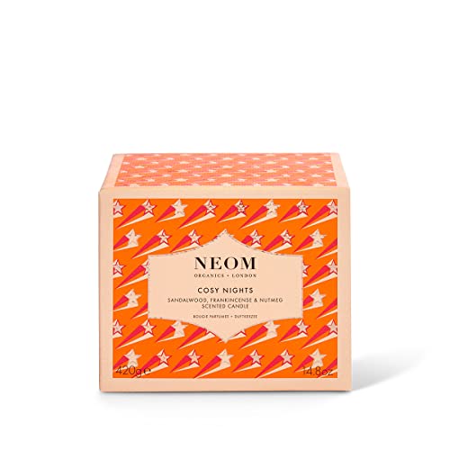 Neom- Cosy Nights Luxury Scented Candle| Sandalwood, Frankincense & Nutmeg | Essential Oil Aromatherapy Candle | Gift (3 Wick) #TOP4