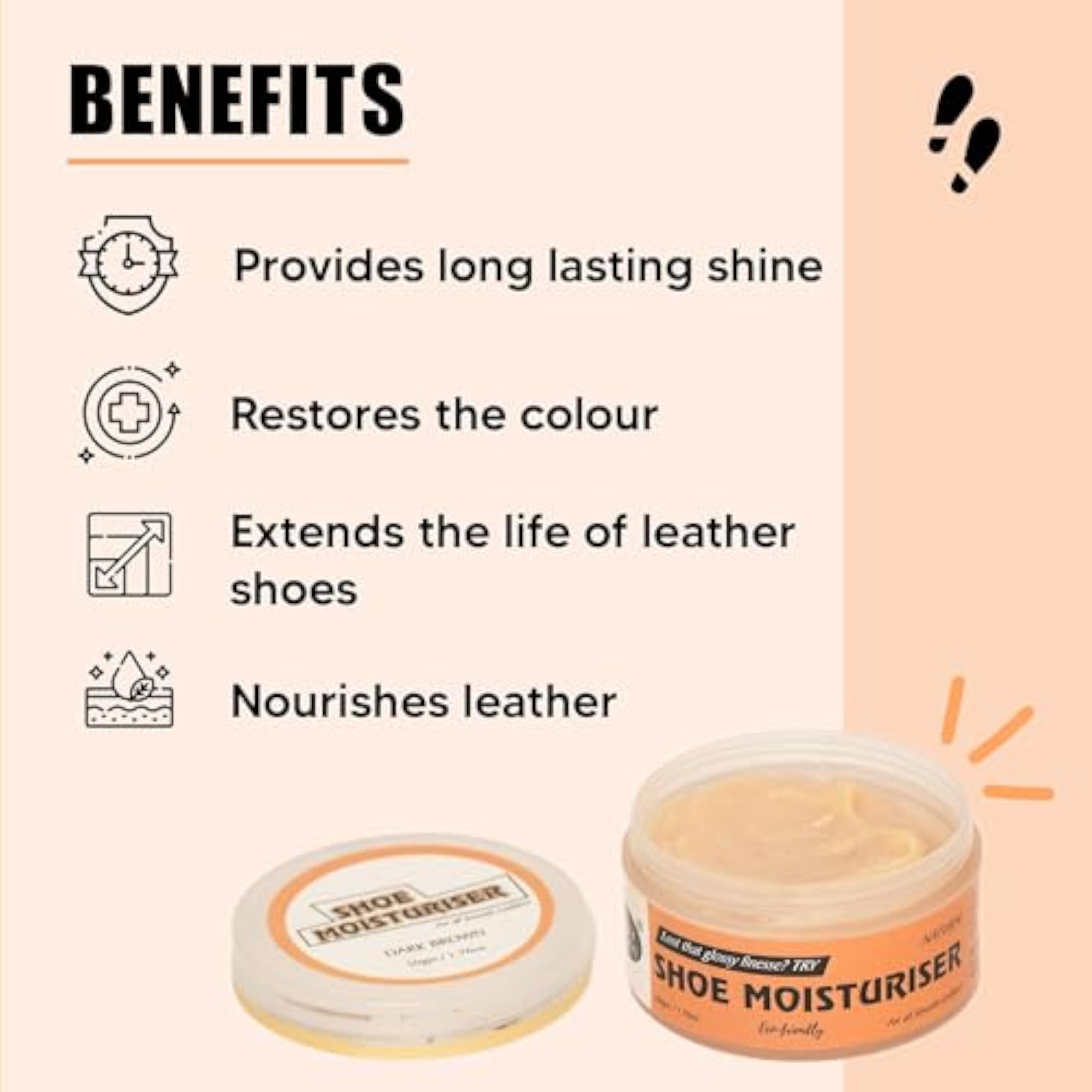 Moisturiser Cream for Soft Leathers with Horse Hair Brush